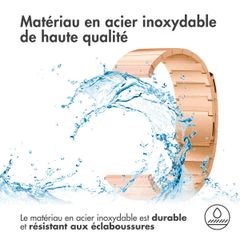 Selencia Bracelet magnétique en acier  - Connexion universelle 22 mm - Rose Doré