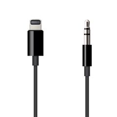 Apple Câble audio Lightning vers mini-jack 3,5 mm d’origine - 1,2 mètre - Noir
