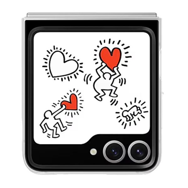 Samsung Coque FlipSuit originale Galaxy Z Flip 6 - Keith Haring - Blanc