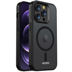 Accezz Coque Givrée Robuste avec MagSafe iPhone 14 Pro - Noir