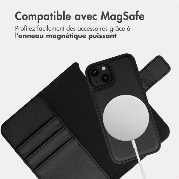 imoshion Étui portefeuille luxe 2-en-1 amovible Apple iPhone 14 - Noir