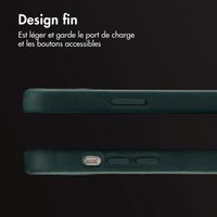 Accezz Coque MagSafe en cuir vintage Apple iPhone 13 - Smokey Green