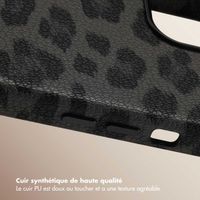 Selencia Coque Sabi imprimé panthère avec MagSafe Apple iPhone 14 - Midnight Black