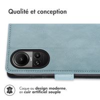 imoshion Étui de télephone portefeuille Oppo Reno 10 / 10 Pro - Bleu clair