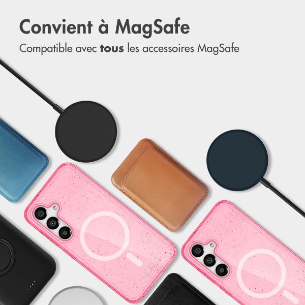 imoshion Coque Pailletée avec MagSafe Samsung Galaxy S25 Plus - Rose