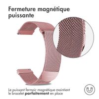 imoshion Bracelet magnétique milanais  - Connexion universelle 20 mm - Taille S - Rose