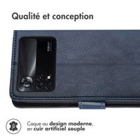 imoshion Étui de télephone portefeuille de luxe Xiaomi Poco X4 Pro 5G - Bleu foncé