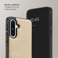 Selencia Coque arrière avec cordon et porte-cartes Nova Samsung Galaxy A36 / A56 - Beige