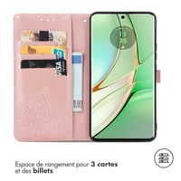 imoshion Etui de téléphone portefeuille Mandala Motorolo Edge 40 - Rose Dorée