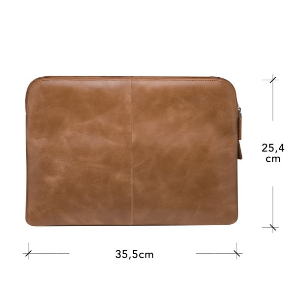 dbramante1928 Skagen Pro+ Sleeve - Pochette ordinateur 14 pouces - Cuir véritable - MacBook Pro 14 pouces - Tan