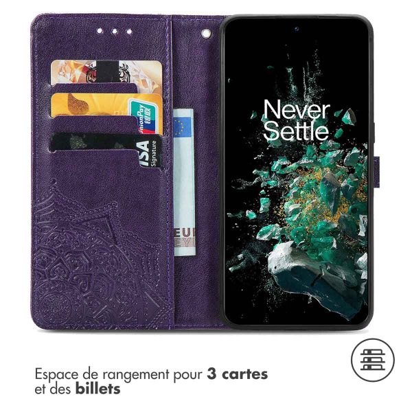 imoshion Etui de téléphone portefeuille Mandala OnePlus 10T - Violet