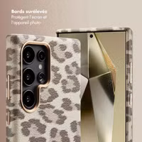 Selencia Coque Sabi imprimé panthère avec MagSafe Samsung Galaxy S24 Ultra - Soft Ivory