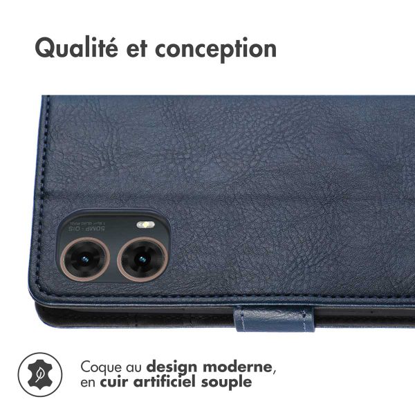 imoshion Étui de télephone portefeuille Motorola Moto G85 - Bleu foncé