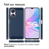 imoshion Coque Brushed Oppo A58 - Bleu foncé