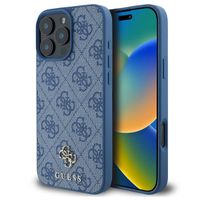 Guess Coque 4G Metal Logo MagSafe iPhone 16 Pro Max - Bleu