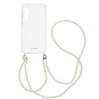 imoshion Coque avec dragonne + bracelet - Perles Samsung Galaxy S23 FE - Transparent