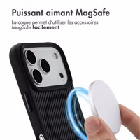 imoshion Rugged Hybrid Carbon Case avec MagSafe Apple iPhone 17 Pro - Noir