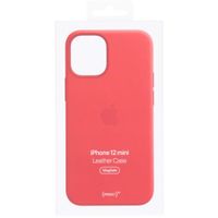 Apple Coque Leather MagSafe Apple iPhone 12 Mini - Red