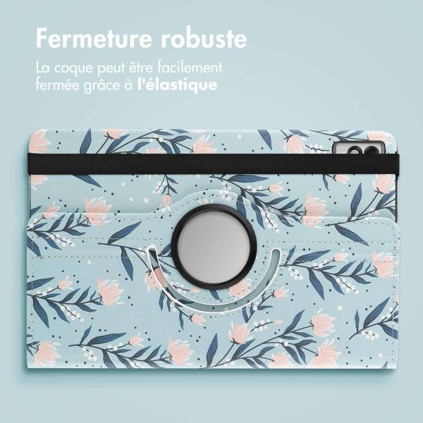 imoshion Coque tablette Design rotatif à 360° Lenovo Tab M10 5G - Flowers