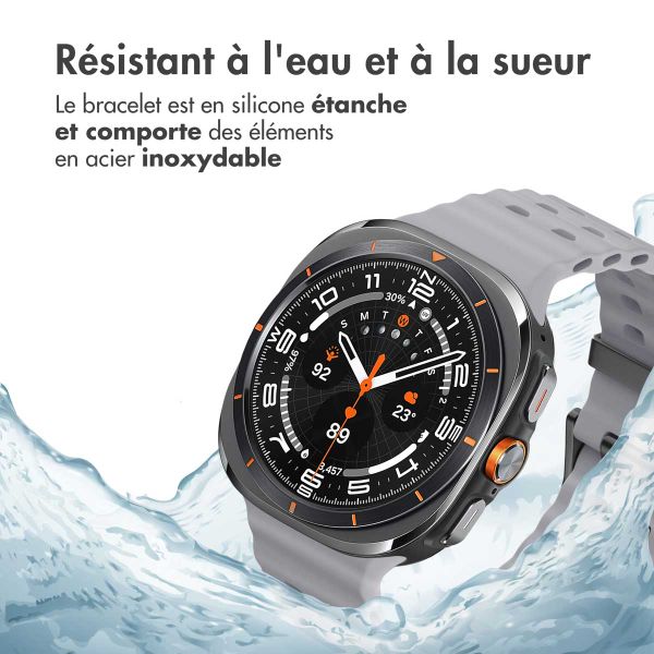 imoshion Bracelet Ocean en silicone Samsung Galaxy Watch Ultra (2024/2025) - Brown Gray
