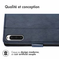 imoshion Étui de télephone portefeuille Sony Xperia 10 V - Bleu foncé