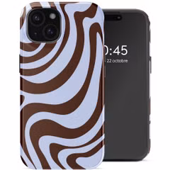 Selencia Coque arrière Vivid Apple iPhone 15 - Dream Swirl Chocolate