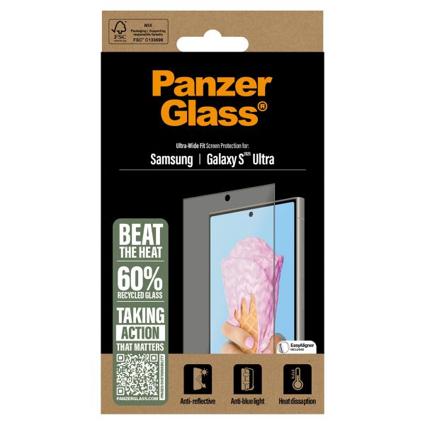 PanzerGlass All-in-One Ultra-Wide Fit Écran de Protection Anti-Bactérien Samsung Galaxy S25 Ultra