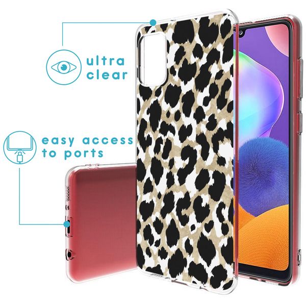 imoshion Coque Design Samsung Galaxy A31 - Léopard / Noir