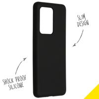 Accezz Coque Liquid Silicone Samsung Galaxy S20 Ultra - Noir