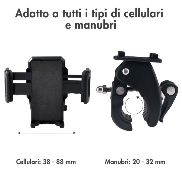 Accezz Support de téléphone pour vélo - Réglable - Universel - Noir