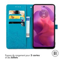 imoshion Etui de téléphone portefeuille Mandala Motorola Moto G04 / G24 - Turquoise