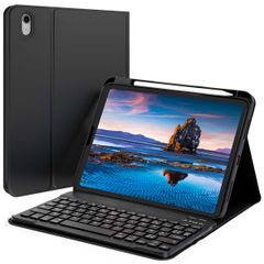 Accezz Étui de tablette portefeuille Bluetooth Clavier AZERTY iPad 11 (2025) 11 pouces / iPad 10 (2022) 10.9 pouces - Noir