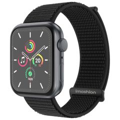 imoshion Bracelet en nylon⁺ Apple Watch Series 1 á 10 / SE / Ultra (2) (44/45/46/49 mm) - Noir