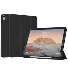 Accezz Coque tablette portefeuille Smart Silicone Apple iPad Air 11 pouces (2025) M3 / (2024) M2 / Air 5 (2022) / Air 4 (2020) - Noir