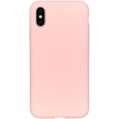 Accezz Coque Liquid Silicone Apple iPhone X / Xs - Rose