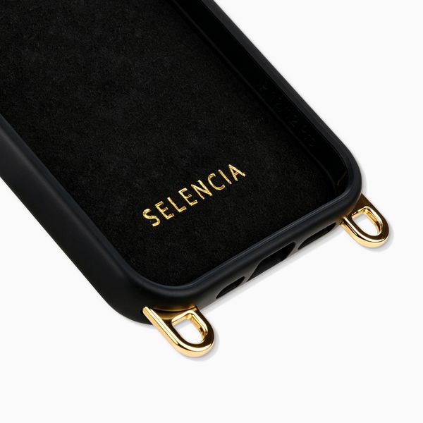 Selencia Coque arrière Rivièra avec MagSafe avec crochets amovibles iPhone 12 / 12 Pro - Velvet Black