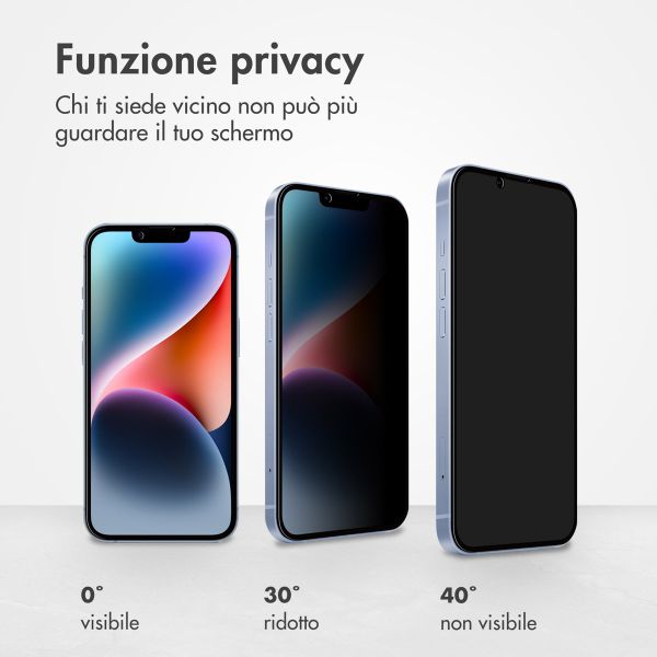 Accezz Protection d'écran en verre trempé Privacy Apple iPhone 17e / 16e / 14 / 13 / 13 Pro