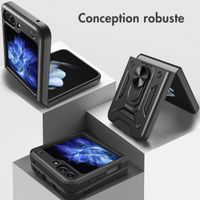 imoshion Coque arrière Rugged avec anneau Samsung Galaxy Z Flip 5 - Noir