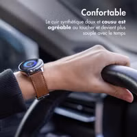 imoshion Bracelet en cuir moderne pour Samsung Galaxy Watch 7 (40/44 mm) - Marron