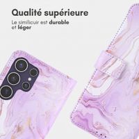 imoshion Étui de télephone portefeuille Design Samsung Galaxy S25 Ultra - Purple Marble