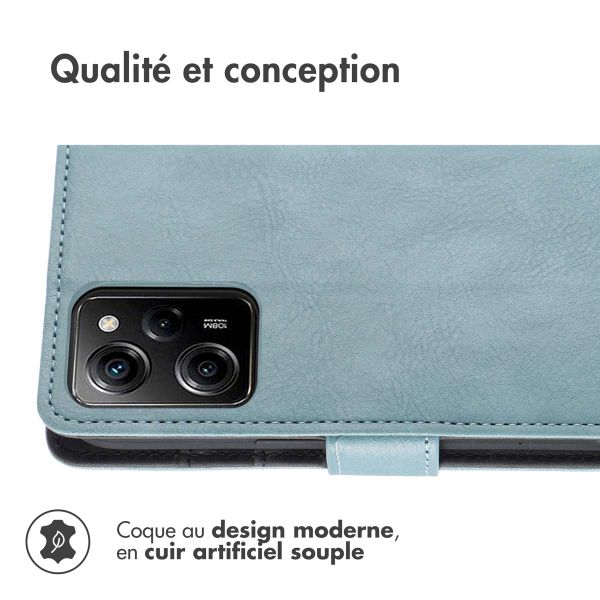 imoshion Étui de télephone portefeuille Xiaomi Poco X5 Pro 5G - Bleu clair