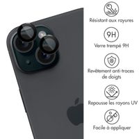 imoshion Lot de 2 protections d'objectif de caméra Apple iPhone 15 / 15 Plus - Black