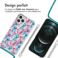 imoshion Coque Design avec cordon iPhone 12 (Pro) - Jellyfish Watercolor