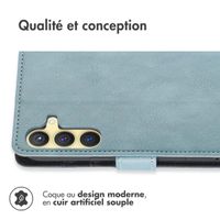 imoshion Étui de téléphone portefeuille Luxe Samsung Galaxy S24 Plus - Bleu clair