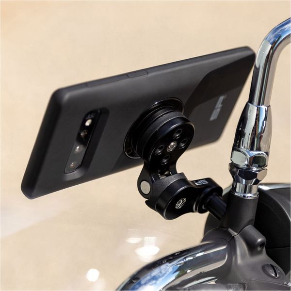 SP Connect Clutch Mount Pro Support de téléphone Moto pour coques SPC+ - Rotatif à 360° - Noir