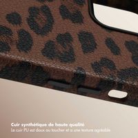 Selencia Coque Sabi imprimé panthère avec MagSafe Apple iPhone 12 (Pro) - Mocha Brown