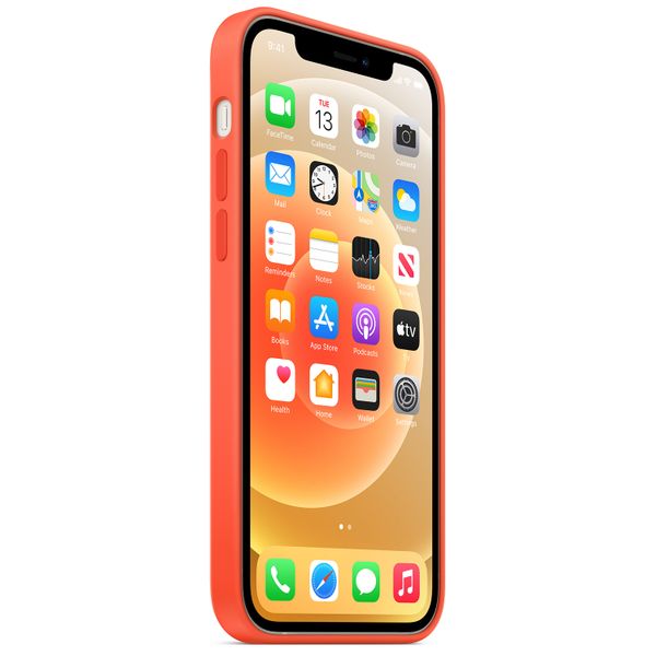 Apple Coque en silicone MagSafe Apple iPhone 12 (Pro) - Electric Orange