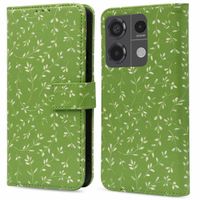 imoshion Étui de télephone portefeuille Design Xiaomi Redmi Note 13 Pro (5G) / Poco X6 - Green Flowers
