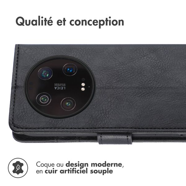 imoshion Étui de téléphone portefeuille Luxe Xiaomi 14 Ultra - Noir