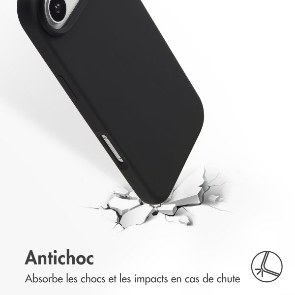 Accezz Coque Liquid Silicone avec MagSafe Apple iPhone Air - Noir